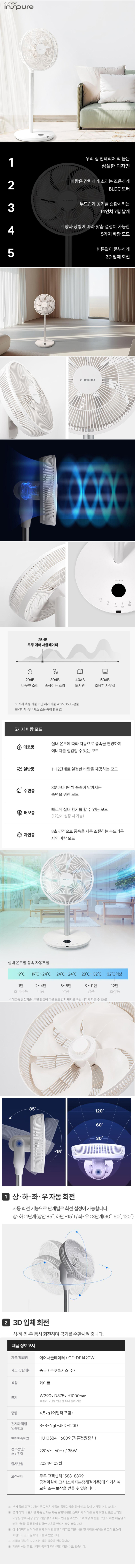 [쿠쿠] 10인치 인스퓨어 에어서큘레이터 CF-DF1420W